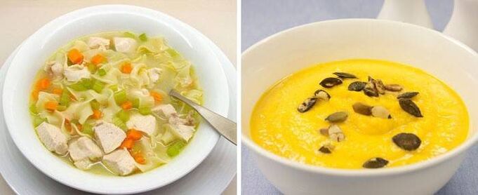 zupa i owsianka po usunięciu pęcherzyka żółciowego
